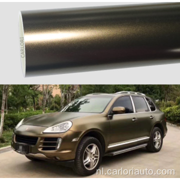 Satijn metallic bruin gouden wrap vinyl